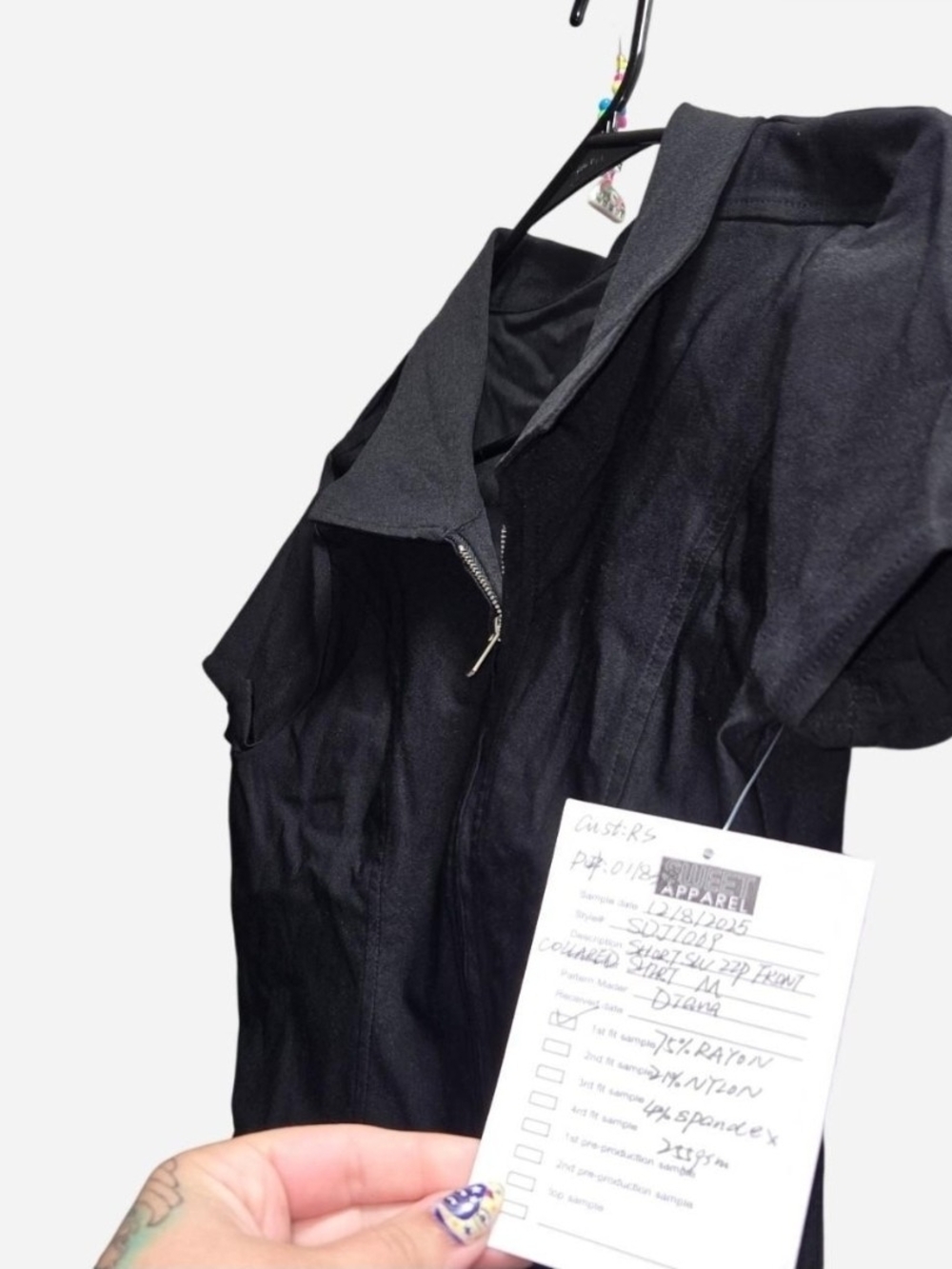 Dolls Kill Black Cropped Zip-Front Top